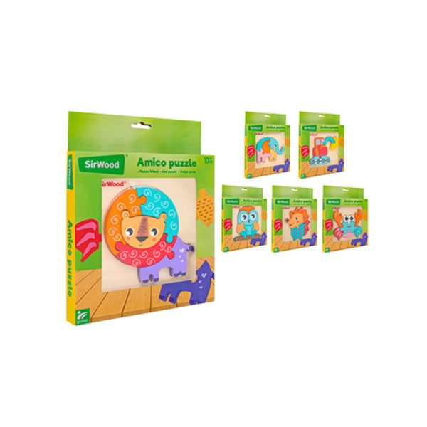 GLOBO Drvene puzzle životinje/vozila