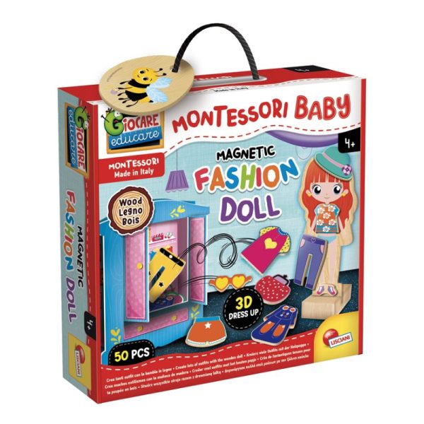 ODEON Montessori drvena fashion doll