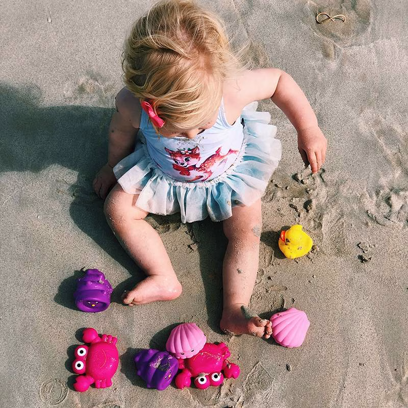 PLAYGRO Prijatelji za kupanje roza set za plažu i vodu