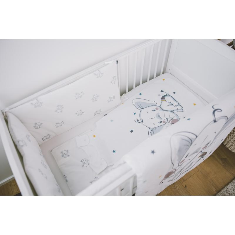 Bubaba by FreeON BUBA Posteljina 6D razigrani slon bijela – prikaz 3