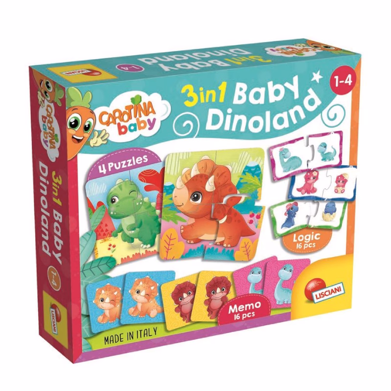 ODEON Carotina Baby Dinoland (puzzle + 3D)